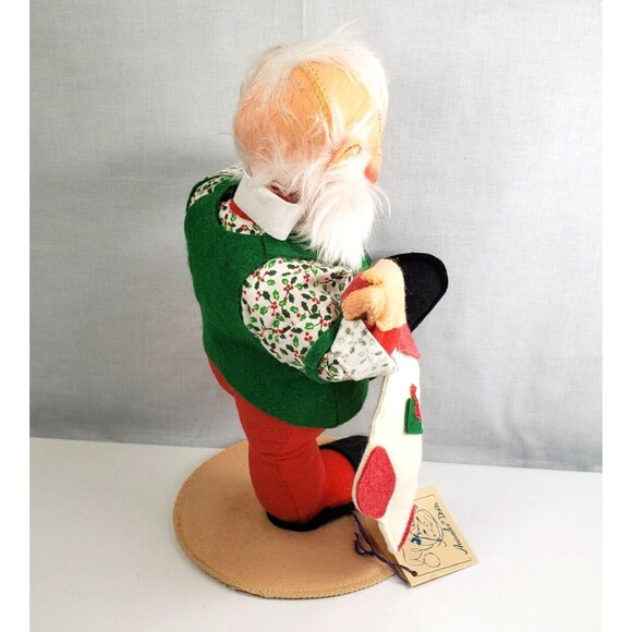 Annalee Dolls 12" Santa w/Stocking 1990 Christmas 5486 - Picture 8 of 16